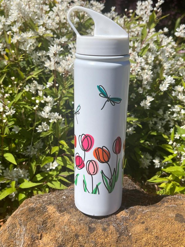 Tulips for Tapping Water Bottle - Tapping House Norfolk Hospice Charity