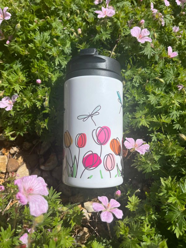 Tulips for Tapping Water Bottle - Tapping House Norfolk Hospice Charity