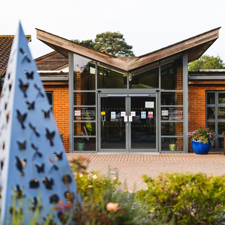 Entrance of Tapping House Norfolk Hospice Charity