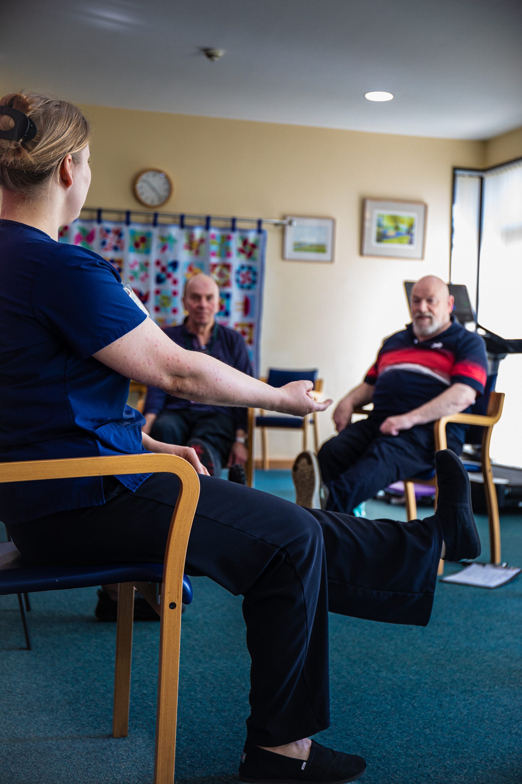 Tapping House Norfolk Hospice Charity workshop exercises in chairs