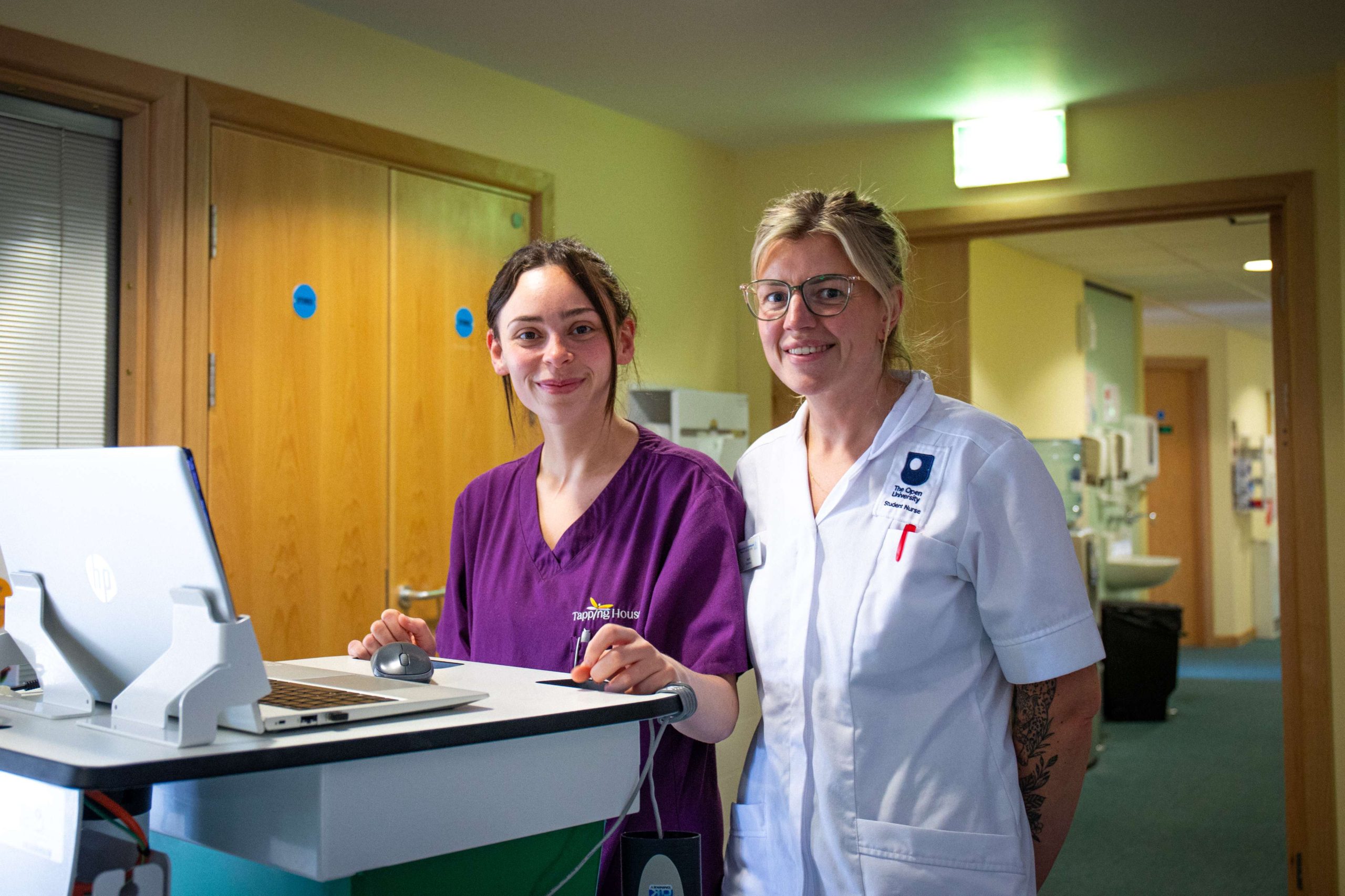 Nurses smiling at Tapping House Norfolk Hospice Charity