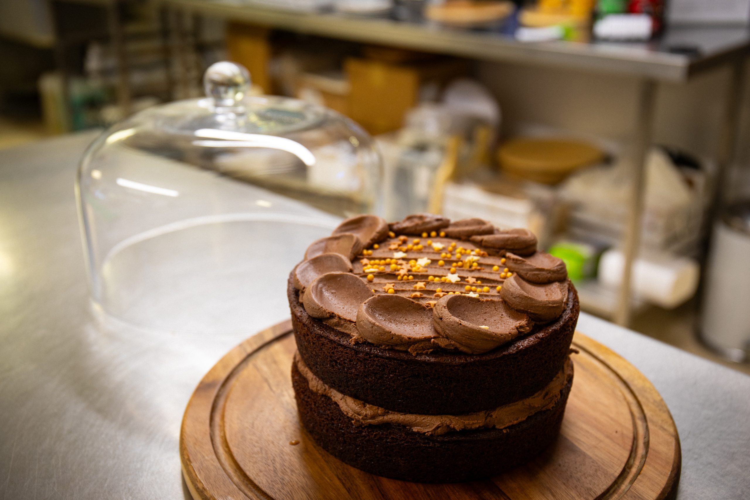 Chocolate cake at Tapping House Norfolk Hospice Charity